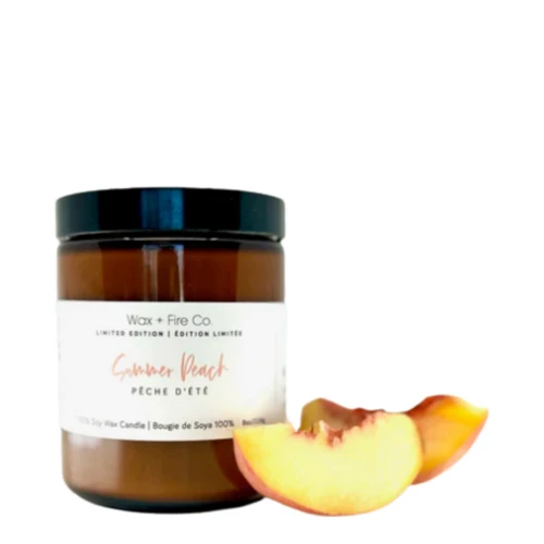 Wax + Fire Co. Summer Peach Soy Candle 3 Wax + Fire Co. Summer Peach Soy Candle